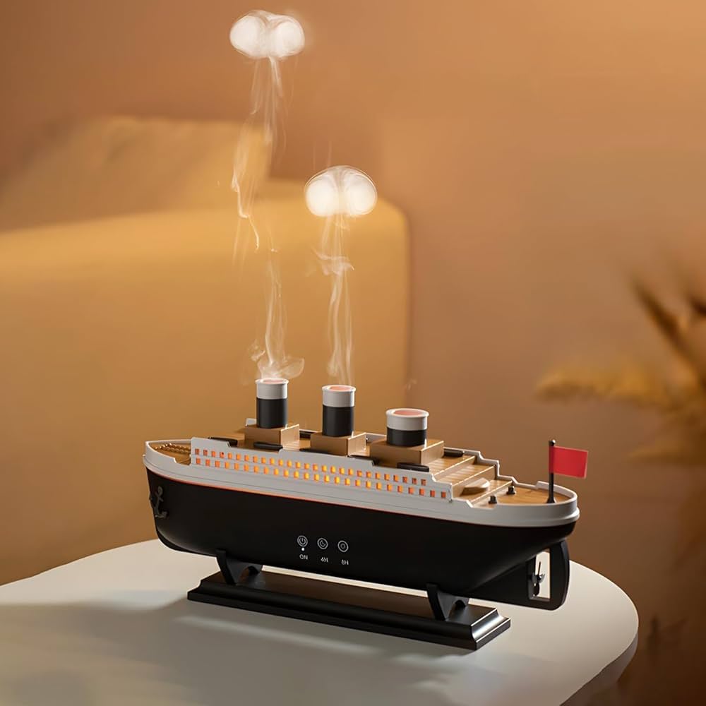 Antistress Relaxation Retro Ship Air Humidifier Ultrasonic Aromatherapy