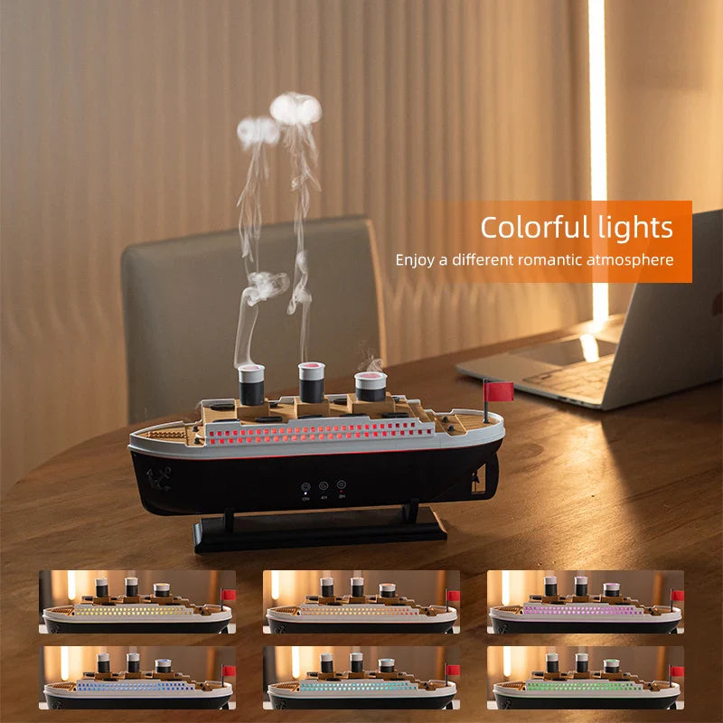 Antistress Relaxation Retro Ship Air Humidifier Ultrasonic Aromatherapy