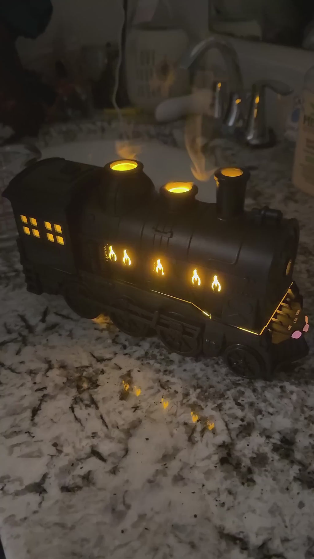 Antistress Relaxation Train Cool Mist Humidifier Essential Oil Diffuser 300ML